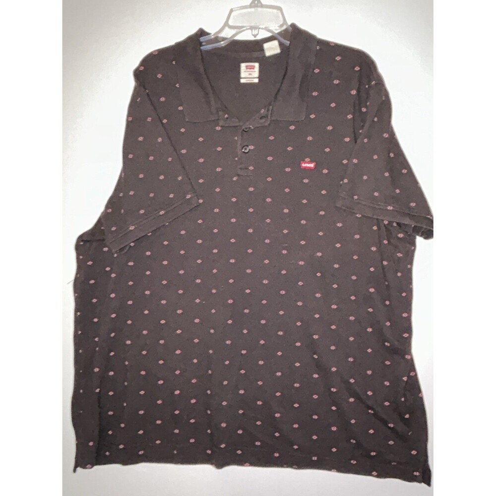 Levis Housemark Standard Geometric Polo Shirt Mens 3XL Logo Graphic Pique